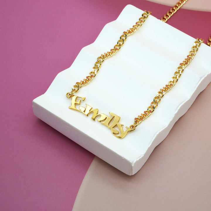 Personalized women's name custom Cuban necklace