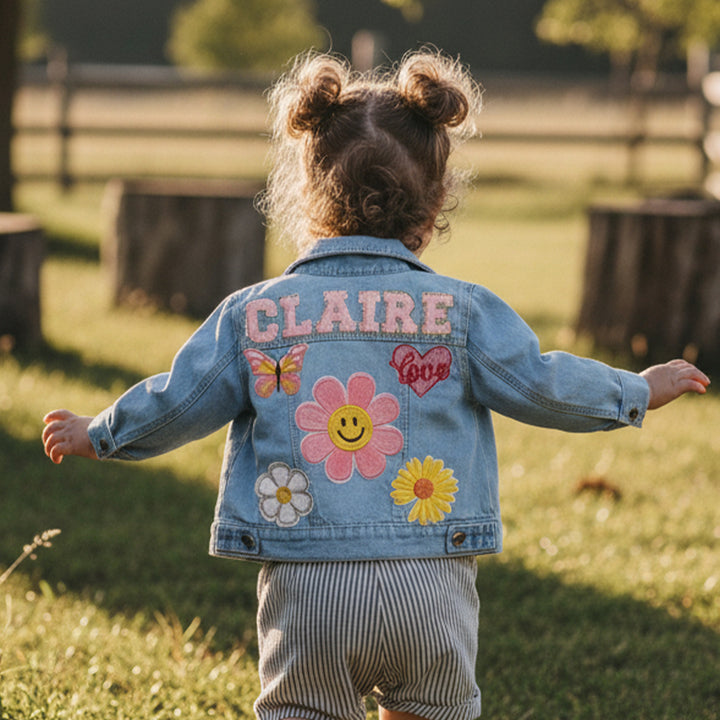 Personalized Kids Patch Denim Jacket
