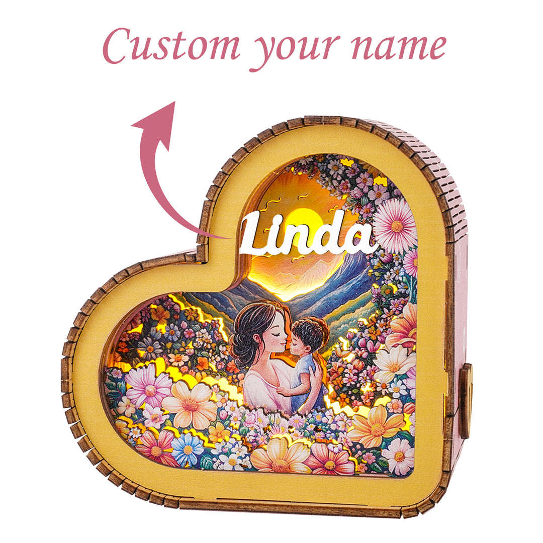 Personalized Kit- 3D Wooden Puzzle Night Light “Words fail, love endures”