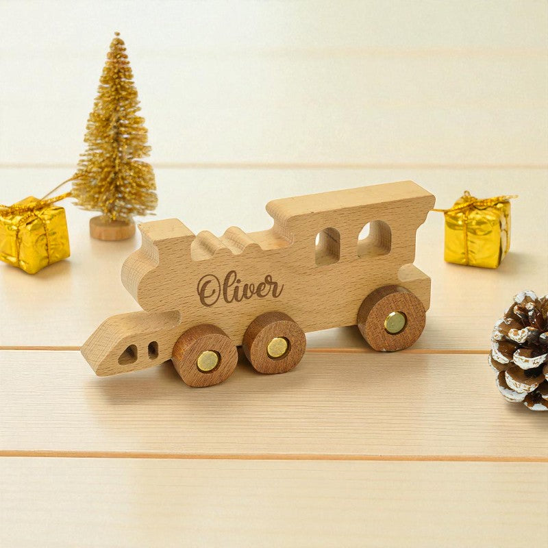 Personalized Wooden Name Train – Custom Puzzle Toy for Toddlers & Kids