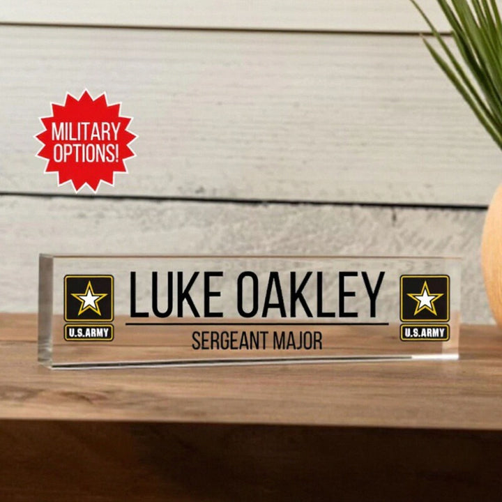 Personalized Army Desk Name Plate