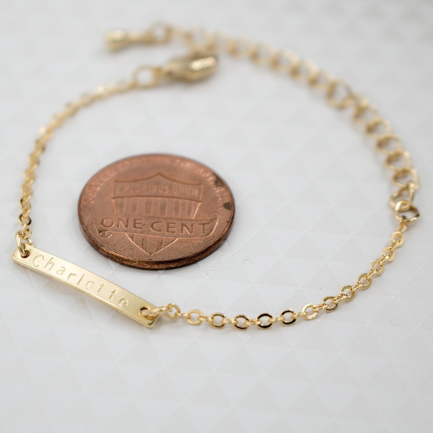Customized Birthday Great Gift Baby Name Bar ID Bracelet