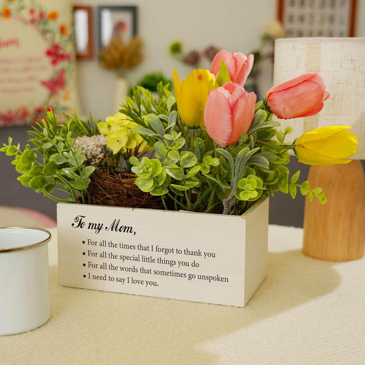 Personalized name custom artificial flowers Mother's Day gift