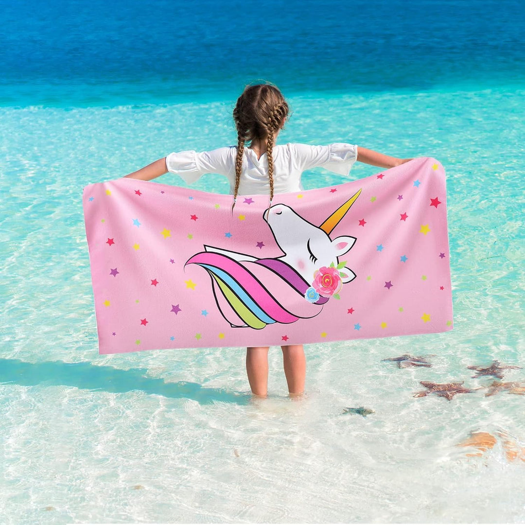 Personalized Girls Mermaid Kids Quick Dry Beach Towel