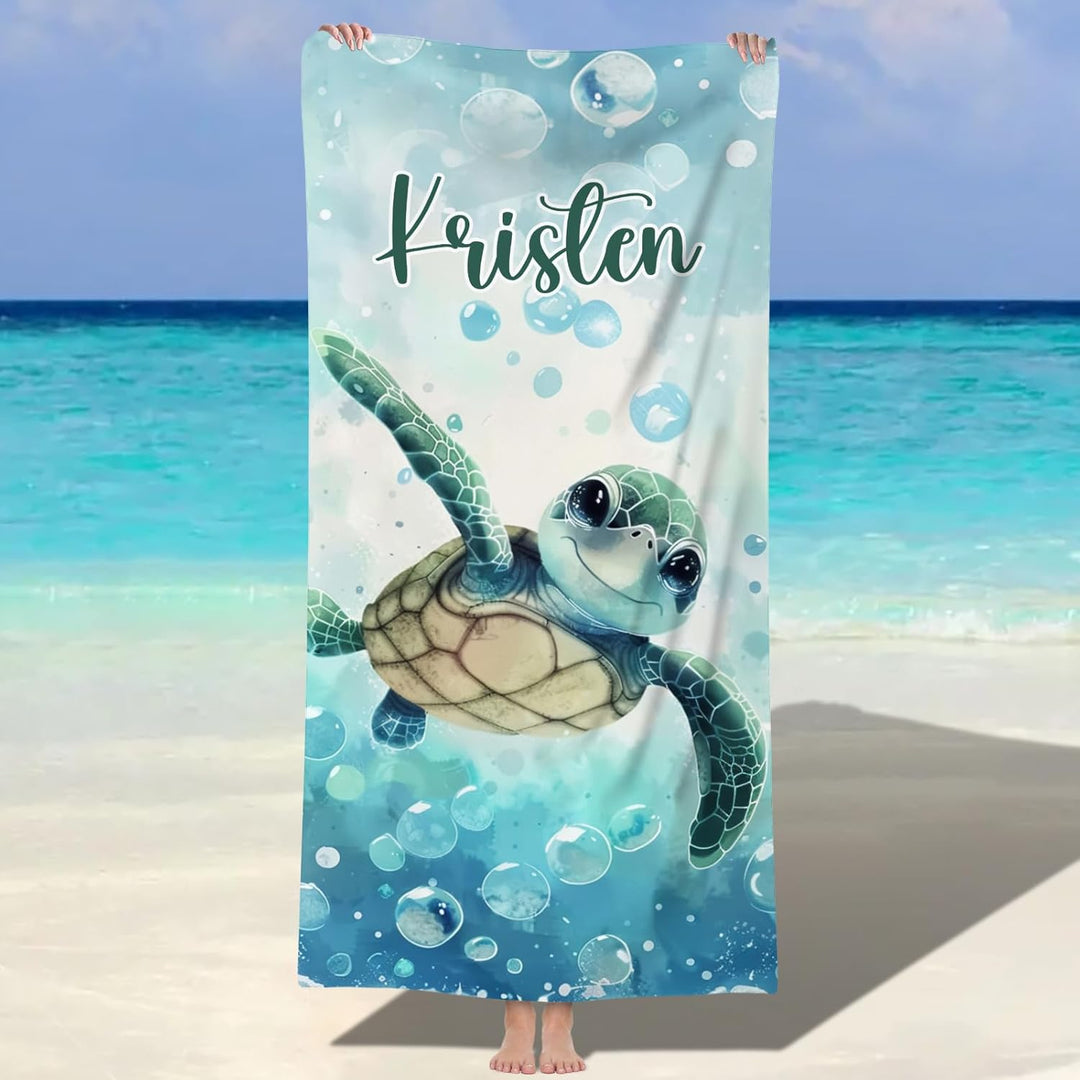 Personalized name quick-drying absorbent beach towel new style