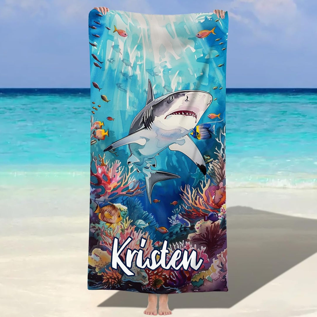 Personalized name quick-drying absorbent beach towel new style