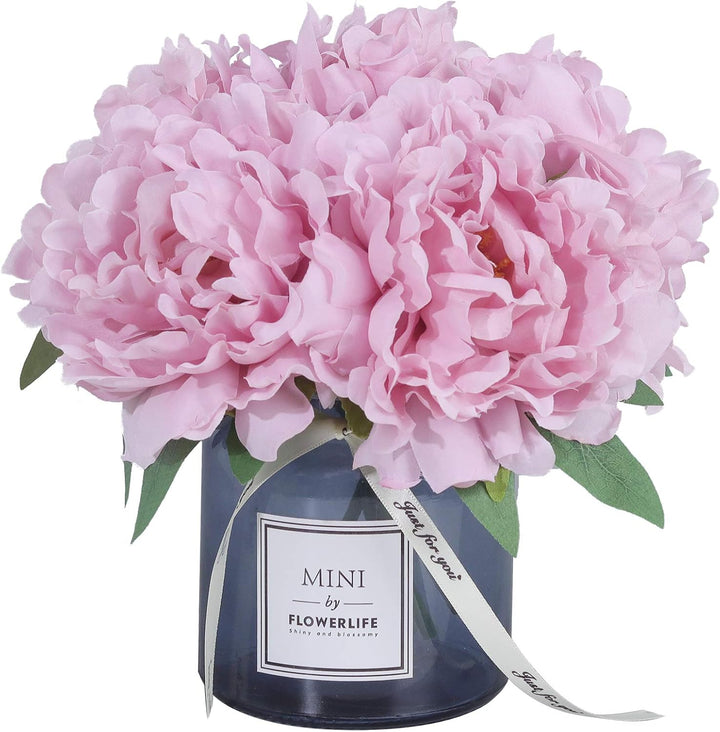 Personalized artificial hydrangea and glass vase decoration Ins style