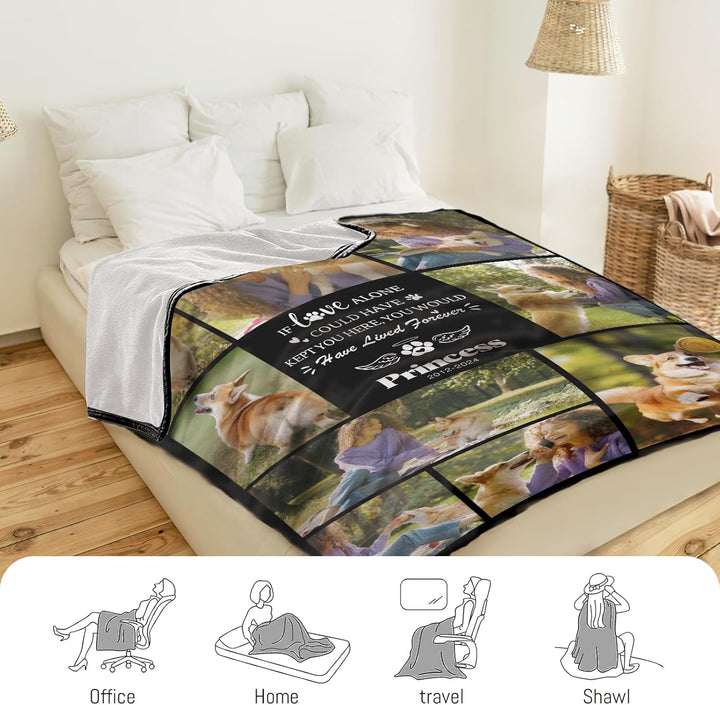 Personalized Memorial Blanket with Picture