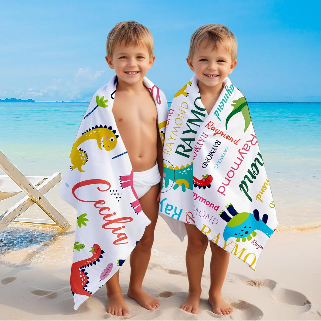 Personalised Named Kids Quick Dry Beach Towels 6 Sizes