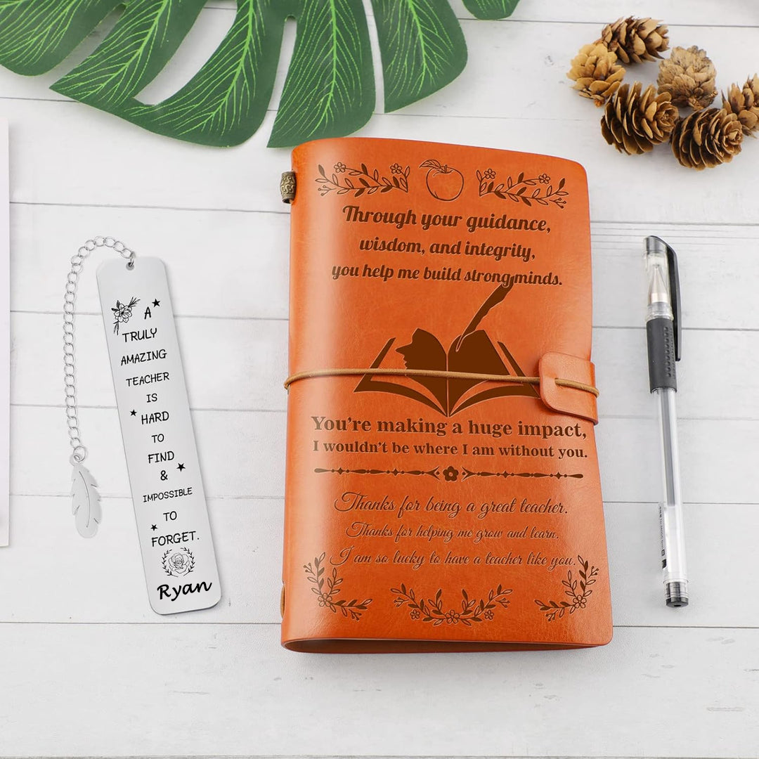 Personalized name stainless steel inspirational bookmark
