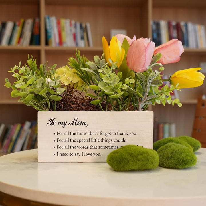 Personalized name custom artificial flowers Mother's Day gift