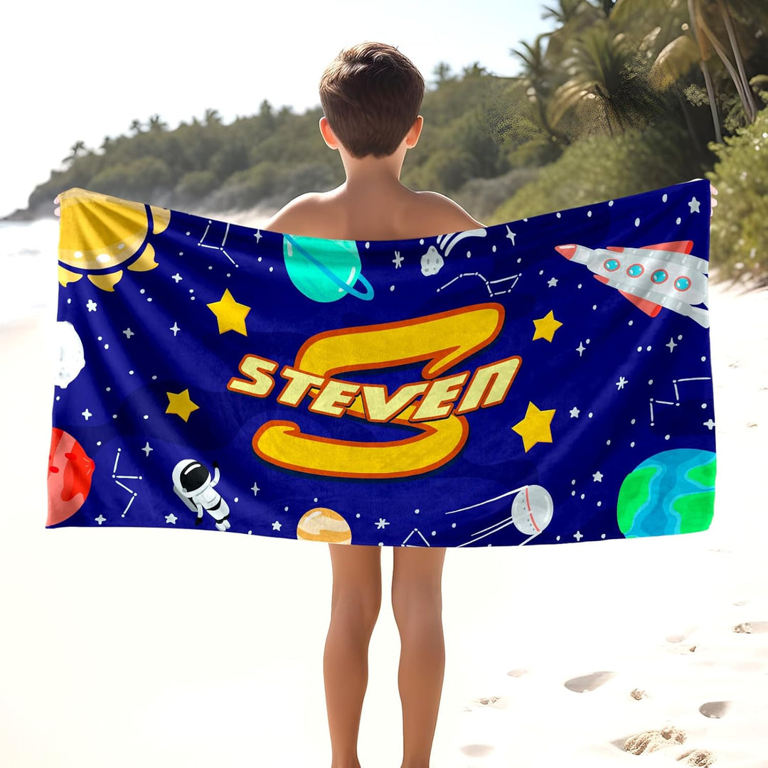 Personalised Named Kids Quick Dry Beach Towels 6 Sizes