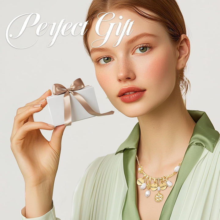 Personalized  Custom Name Necklace for Women - 18K Gold Plated Jewelry
