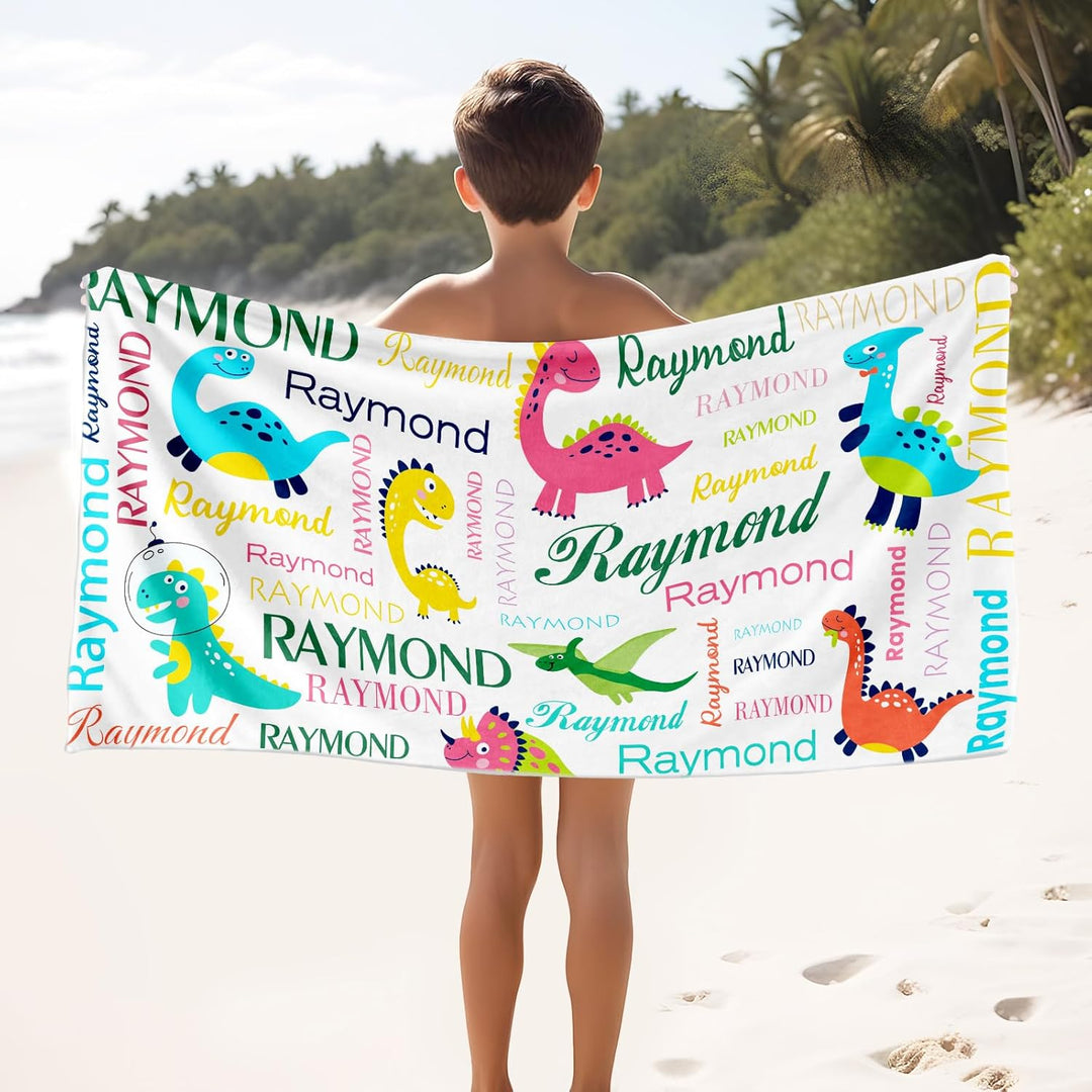 Personalised Named Kids Quick Dry Beach Towels 6 Sizes