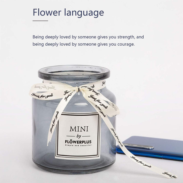 Personalized artificial hydrangea and glass vase decoration Ins style