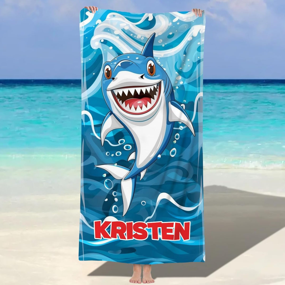 Personalized name quick-drying absorbent beach towel new style