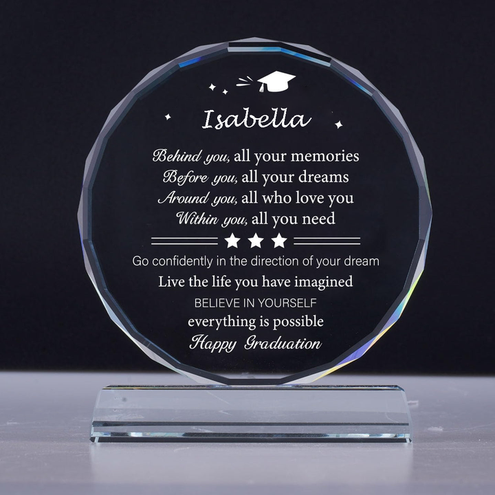 Personalized Crystal Engraved Plaque Gifts for Women Men Friends