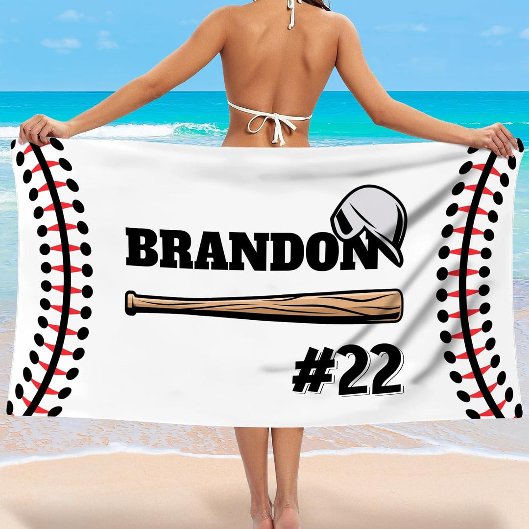 Personalized name quick-drying absorbent beach towel new style