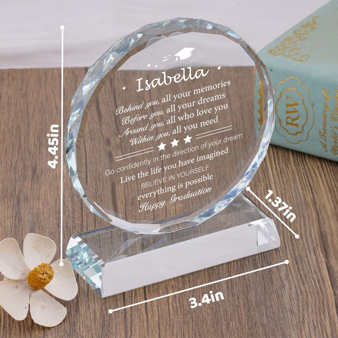 Personalized Crystal Engraved Plaque Gifts for Women Men Friends