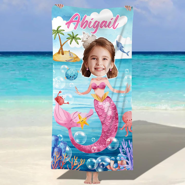 Personalized name quick-drying absorbent beach towel new style