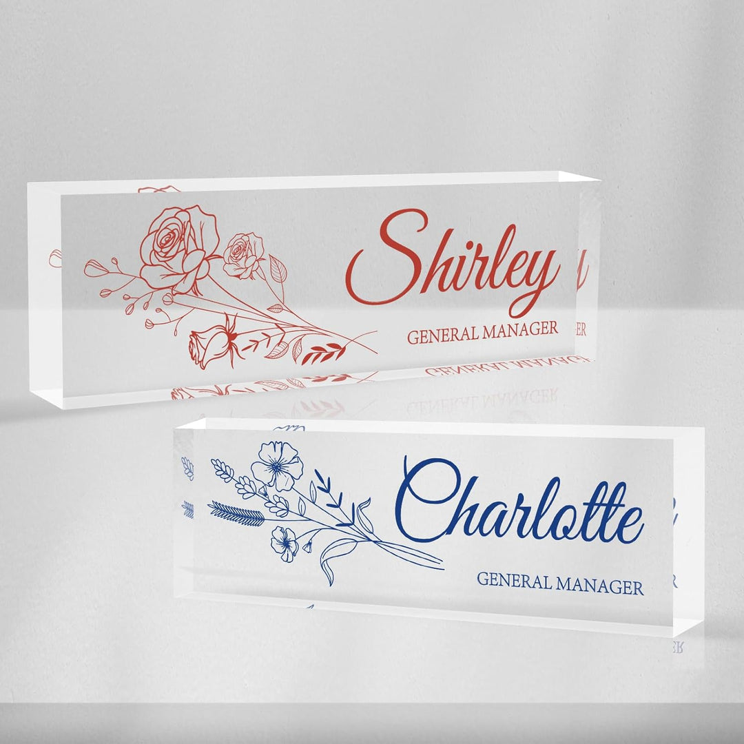 Personalized acrylic desk nameplate, customized ball coach gift