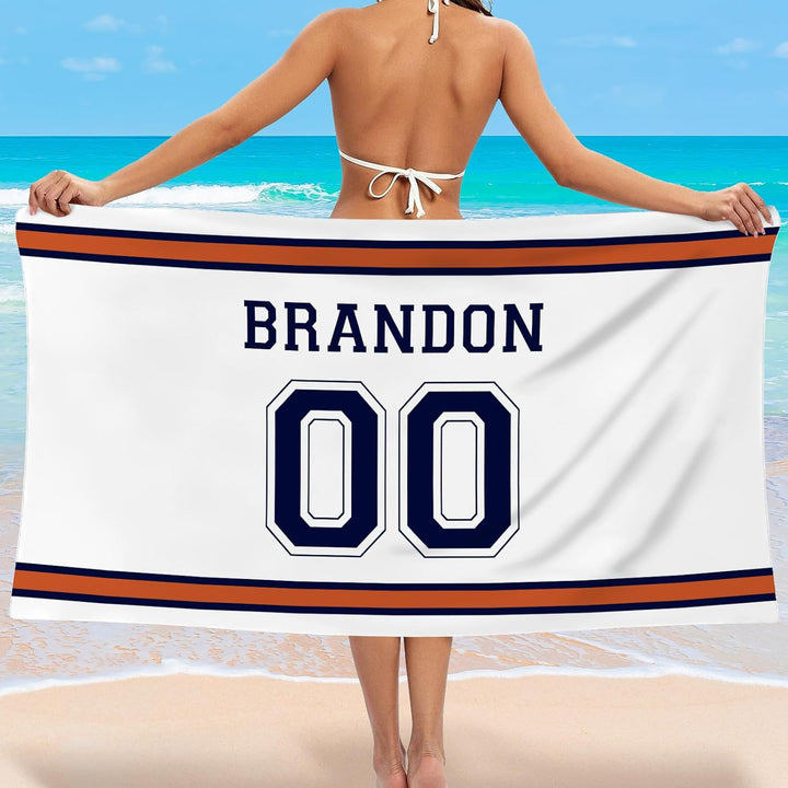 Personalized name quick-drying absorbent beach towel new style