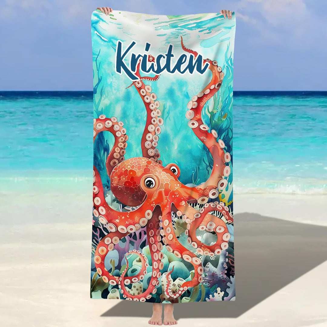 Personalized name quick-drying absorbent beach towel new style