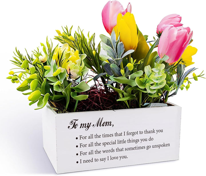 Personalized name custom artificial flowers Mother's Day gift