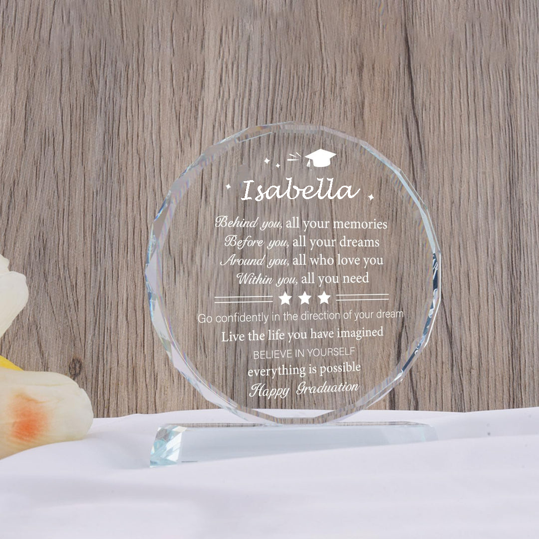 Personalized Crystal Engraved Plaque Gifts for Women Men Friends