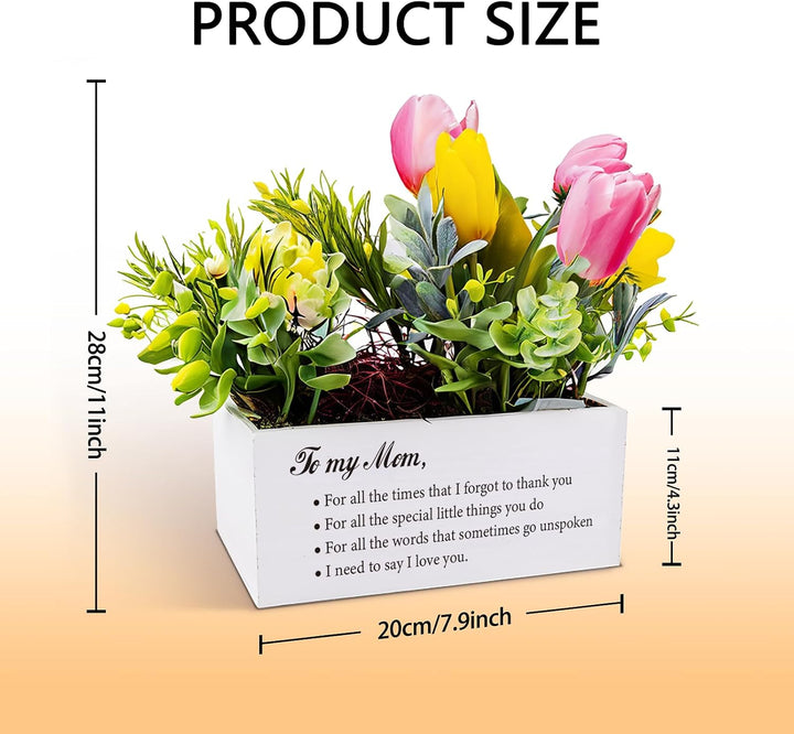 Personalized name custom artificial flowers Mother's Day gift