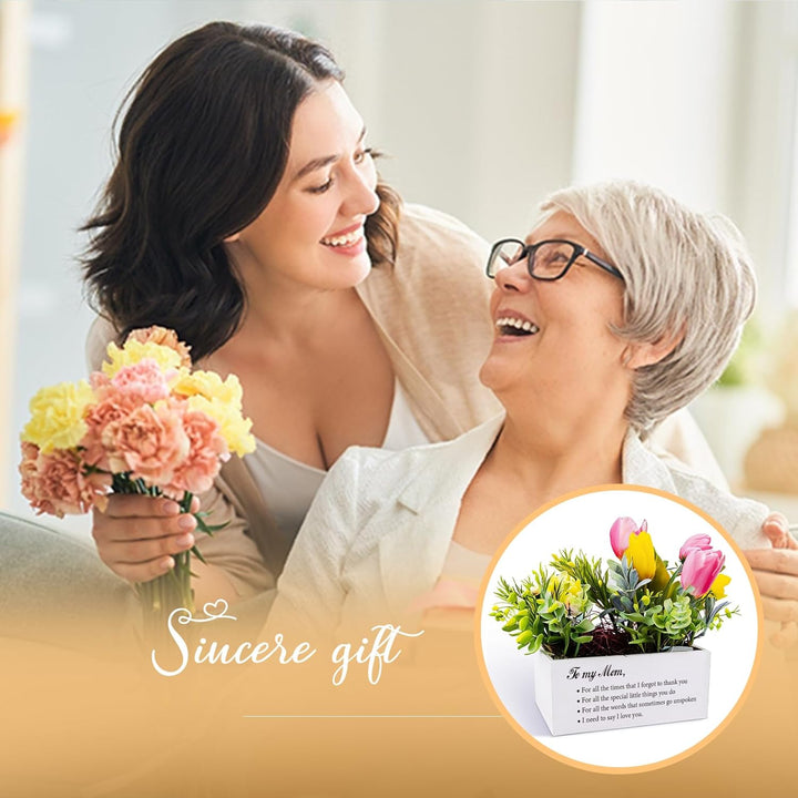 Personalized name custom artificial flowers Mother's Day gift