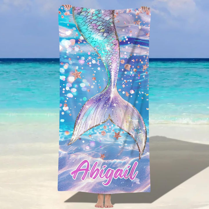 Personalized name quick-drying absorbent beach towel new style