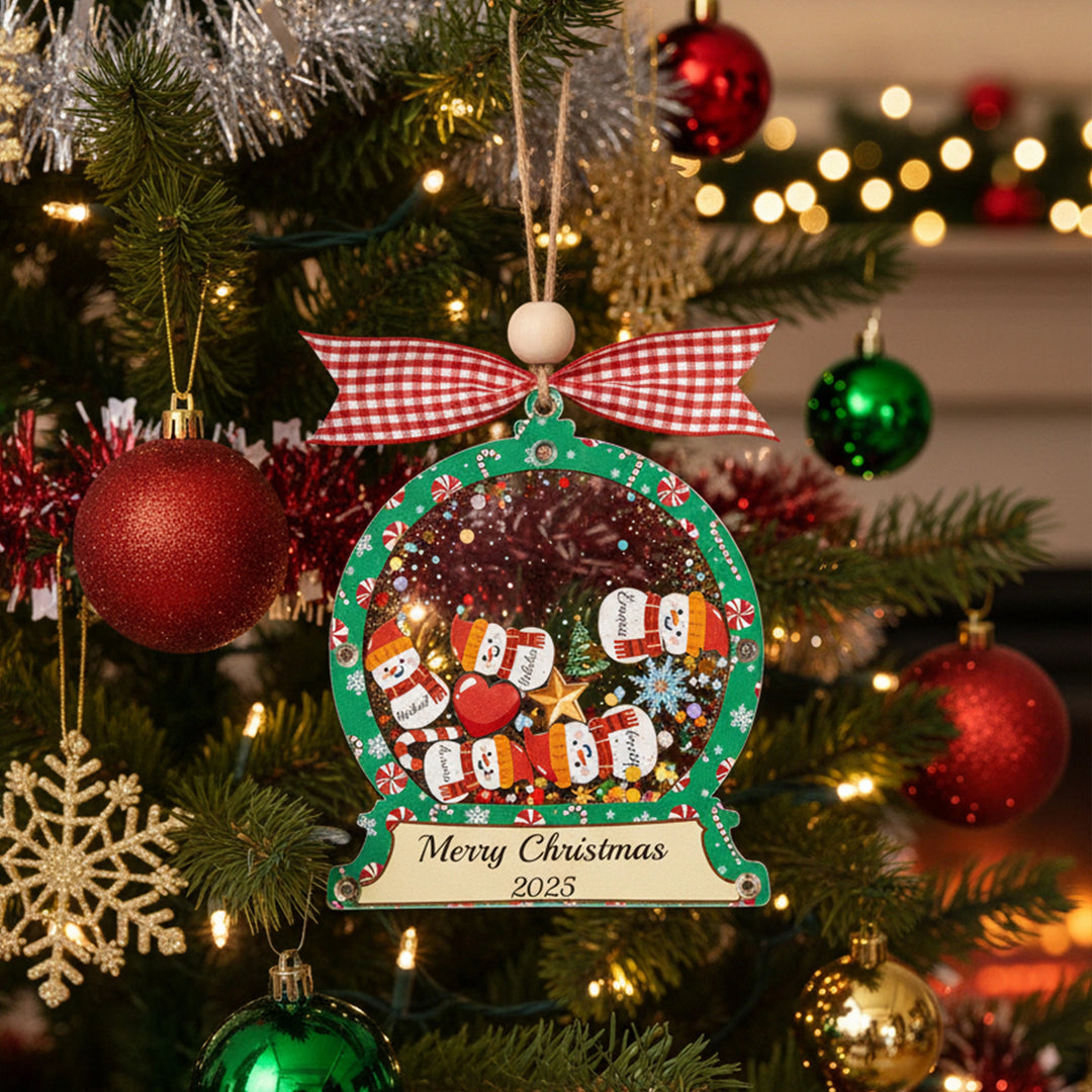 Personalized Christmas 2025 Family Name Cookies Ornament – 3-Layer Acrylic Shake Keepsake for Holiday Magic