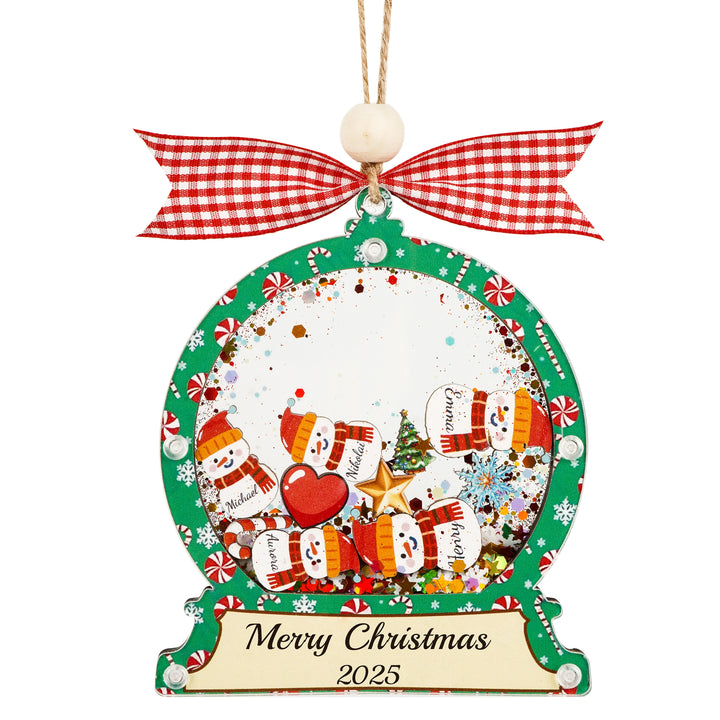 Personalized Christmas 2025 Family Name Cookies Ornament – 3-Layer Acrylic Shake Keepsake for Holiday Magic