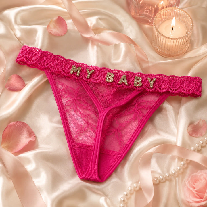 The "Private Promise" Custom Diamond Letter Thong