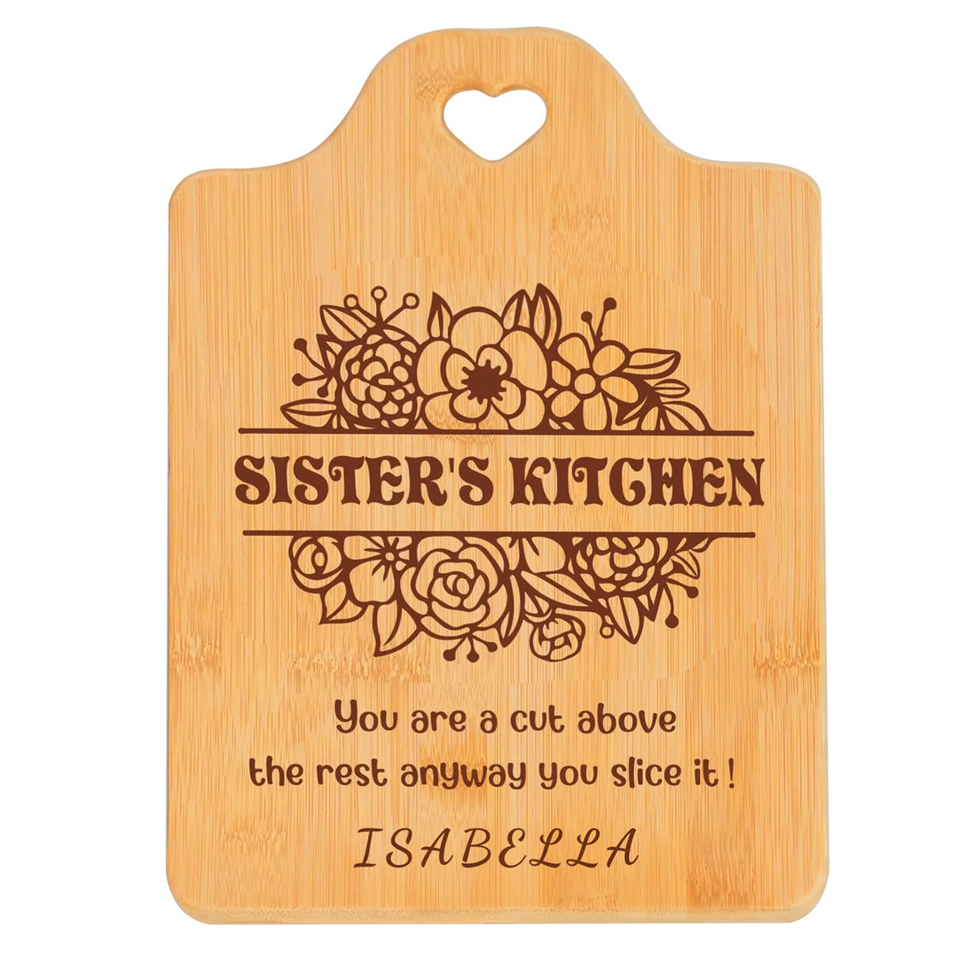 Personalized Bamboo Cutting Board Best Sister Ever Gifts