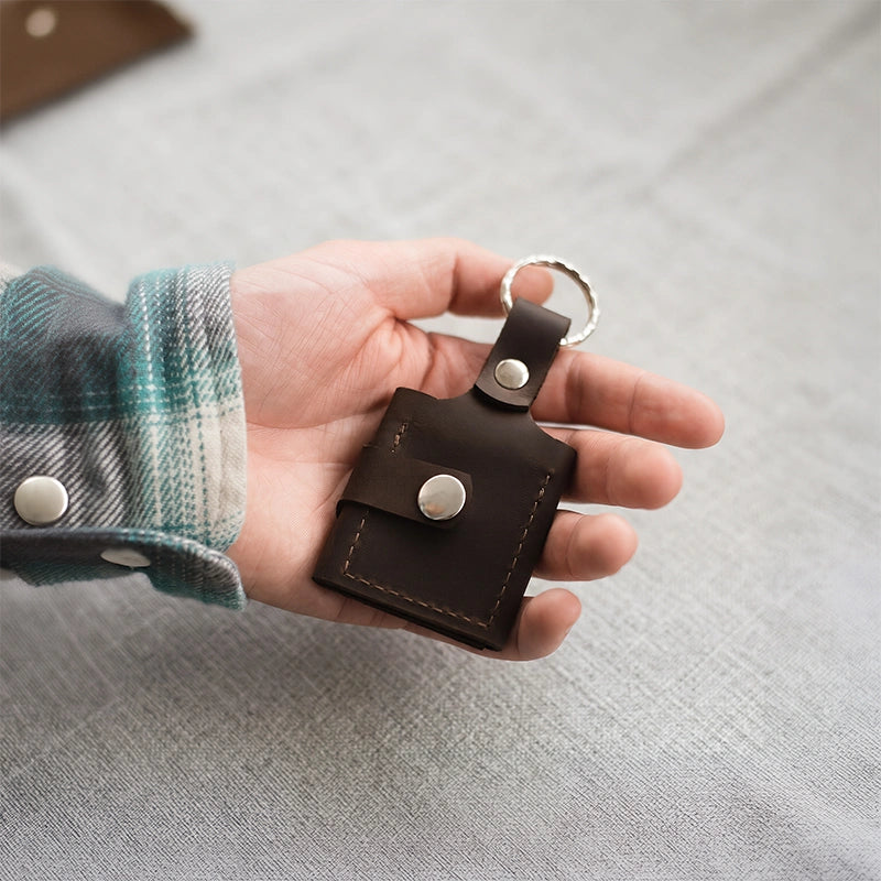 The "For Your Eyes Only" Secret Photo Leather Keychain