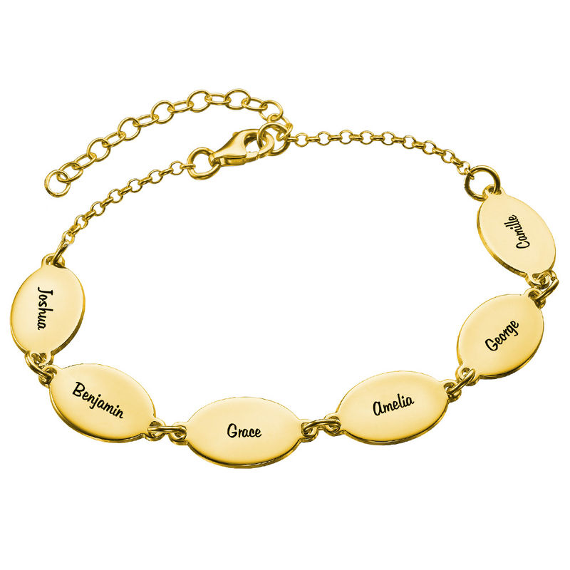 Personalized Oval Bracelet with Engraving Women's Gift