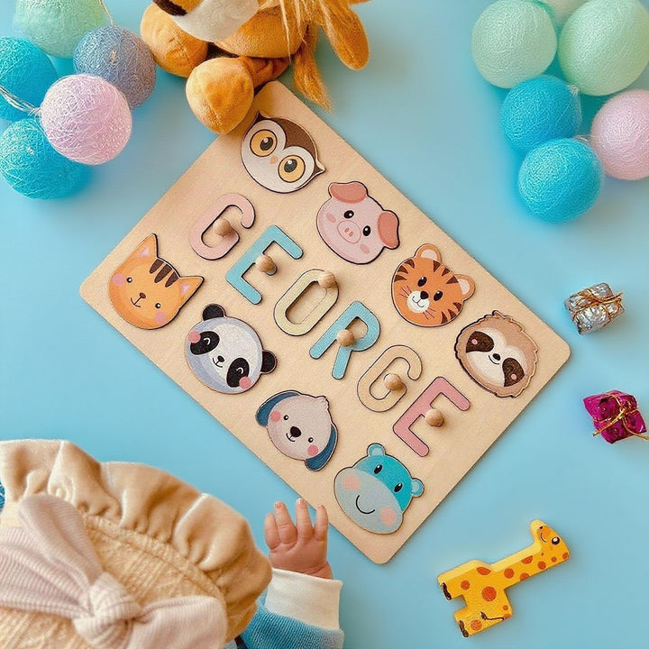 Custom Baby Name Puzzle – Personalized Wooden Name Puzzle Gift