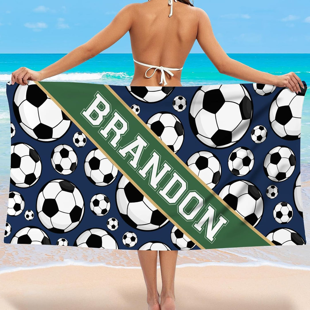 Personalized name quick-drying absorbent beach towel new style