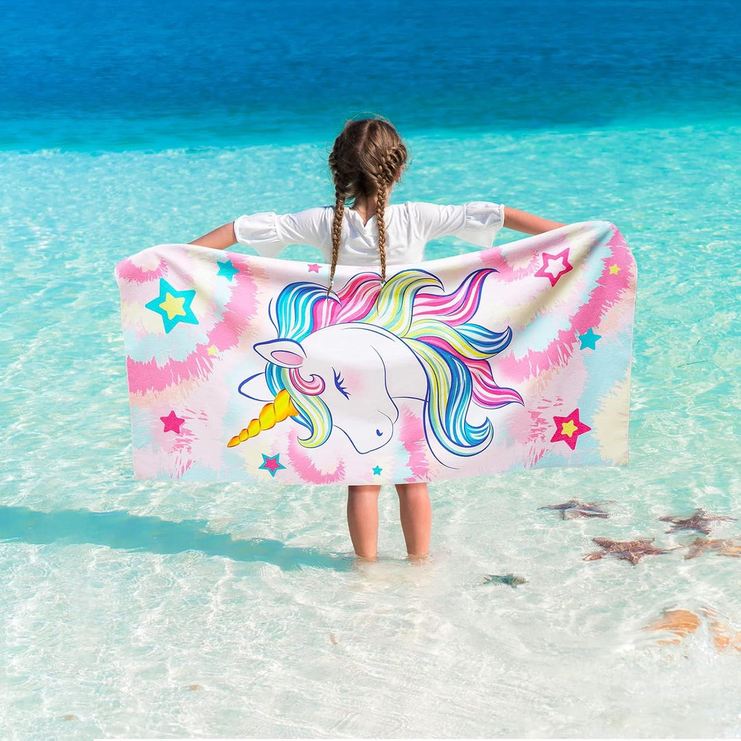 Personalized Girls Mermaid Kids Quick Dry Beach Towel