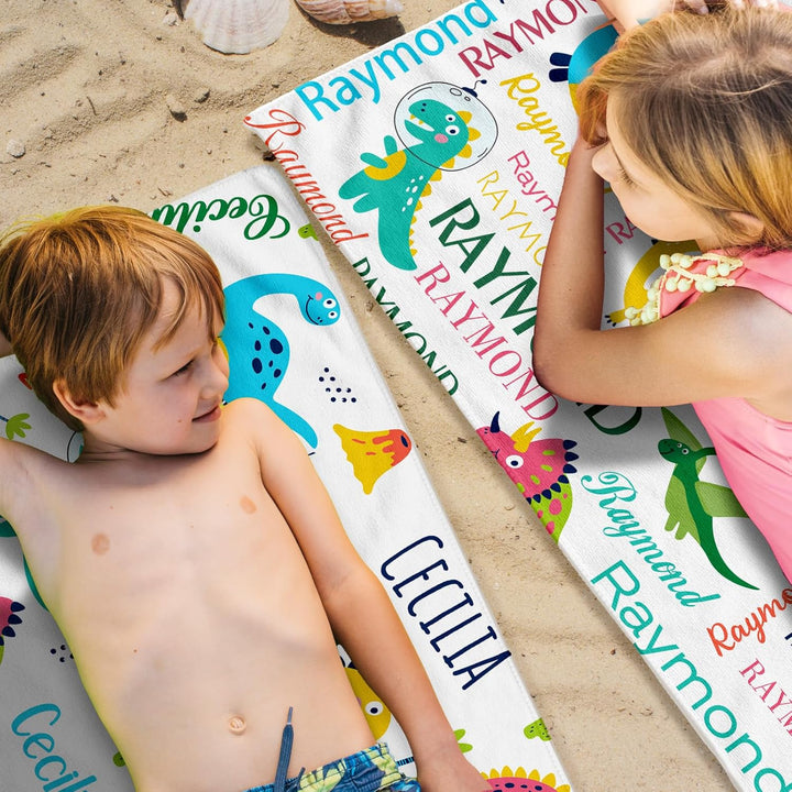 Personalised Named Kids Quick Dry Beach Towels 6 Sizes