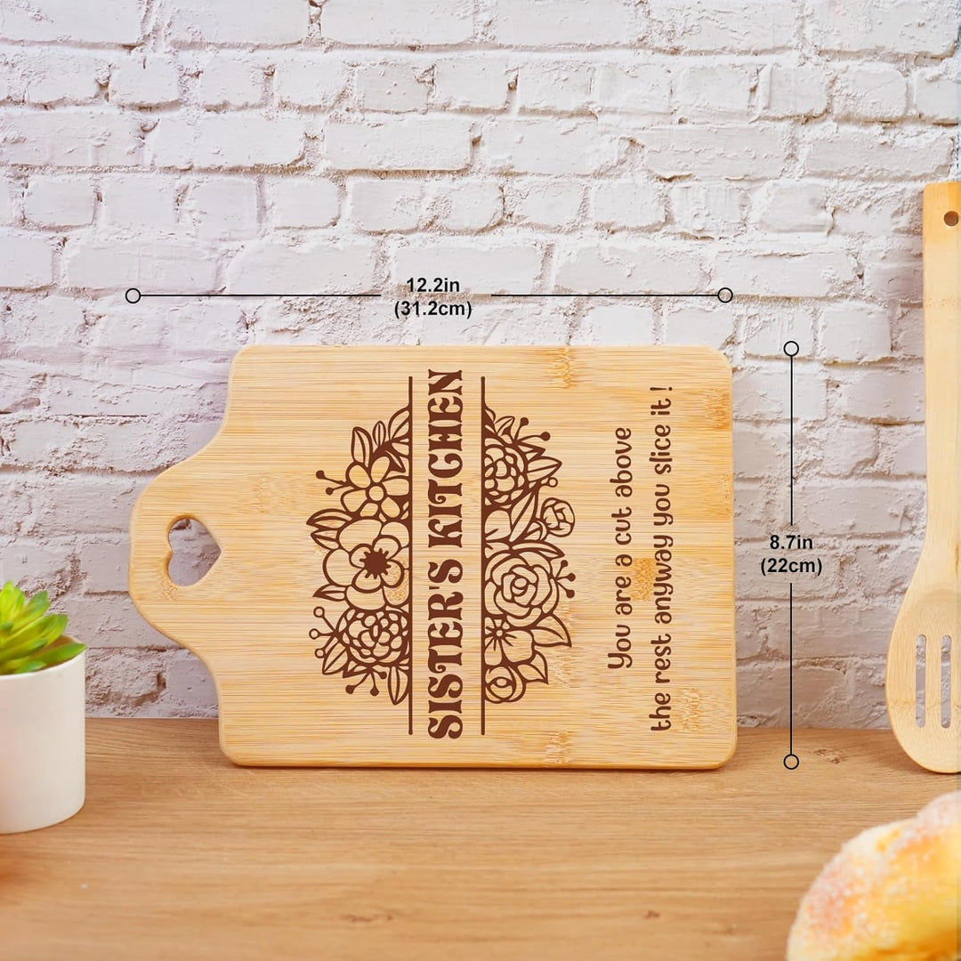 Personalized Bamboo Cutting Board Best Sister Ever Gifts