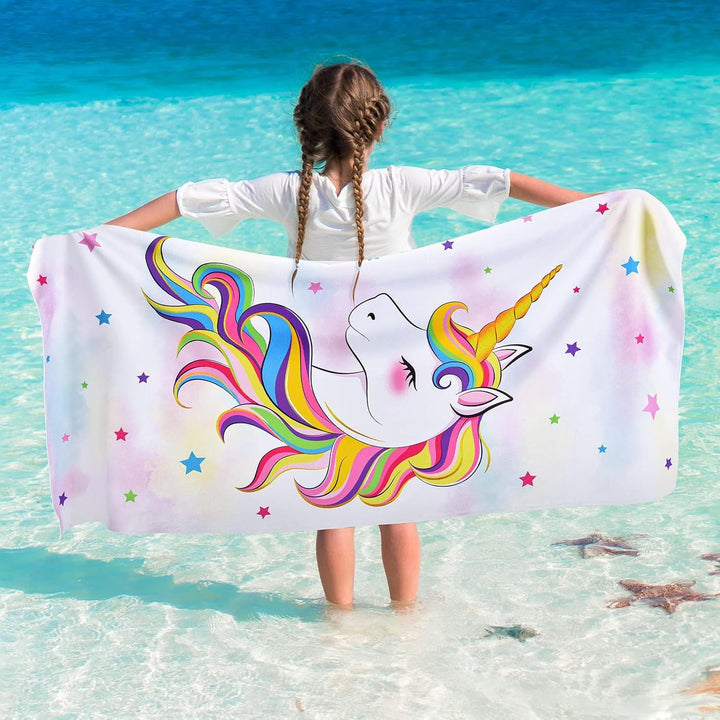 Personalized Girls Mermaid Kids Quick Dry Beach Towel