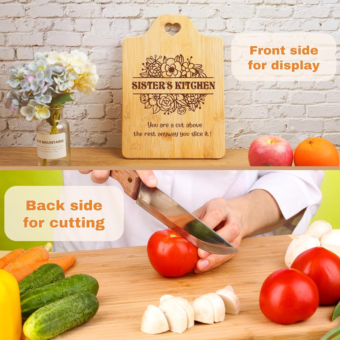 Personalized Bamboo Cutting Board Best Sister Ever Gifts