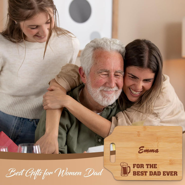 Personalized Dad Cutting Board Bamboo Cooking Board Gifts for Papa