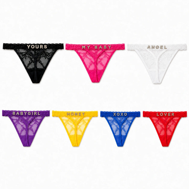 The "Private Promise" Custom Diamond Letter Thong