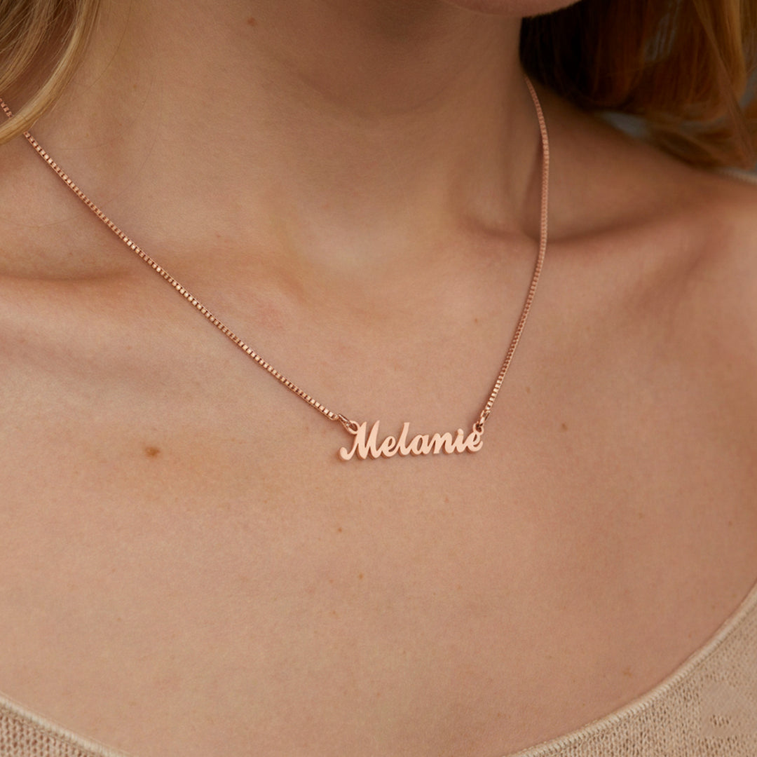 Colar personalizado de prata esterlina com nome personalizado