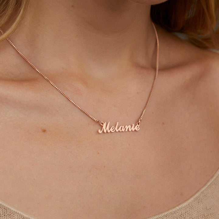 Colar personalizado de prata esterlina com nome personalizado