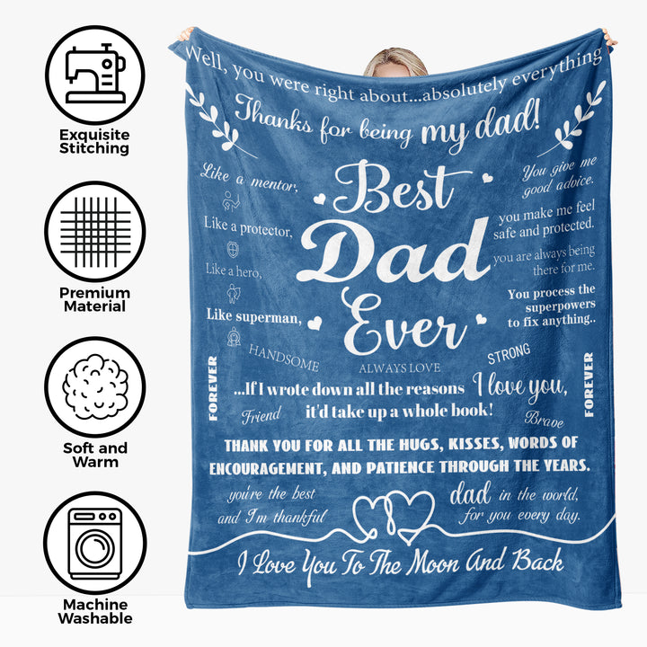 Personalized best Dad In The World Blanket